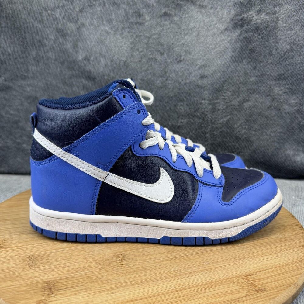 Nike Dunk High Shoes Boys Size 5.5Y Blue White Basketball Sneakers DB2179-400